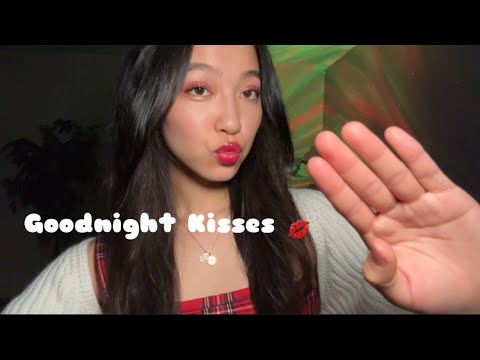 ASMR Good Night Kisses & Relaxing Hand Movements 💋 Soft Mouth Sounds