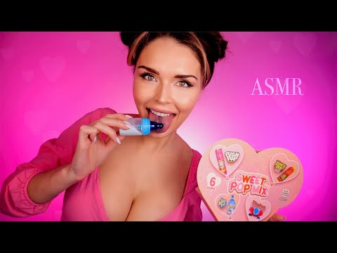 ASMR | Sweet Pop Mix Candy Mukbang 🍭 [a variety of lollipop eating sounds] 💖Valentine’s Edition