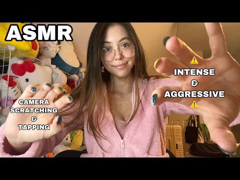 ASMR | INTENSE, FAST AGGRESSIVE Camera Scratching and Tapping (loud!!)