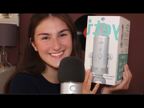 [ASMR] whispering about the BLUE YETI + sounds with the box// (German/deutsch)