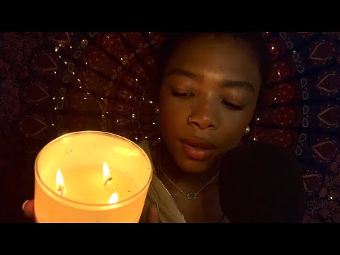 ASMR close up whispering + positive affirmations & counting