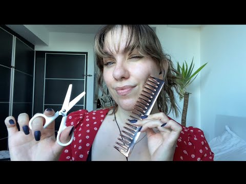 ASMR Fixing your bangs | Haircut Roleplay