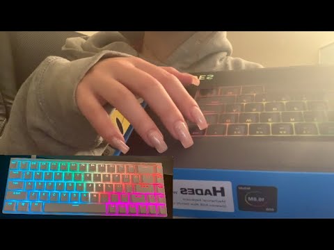 ASMR Unboxing New Keyboard (Fast Tapping & Scratching)