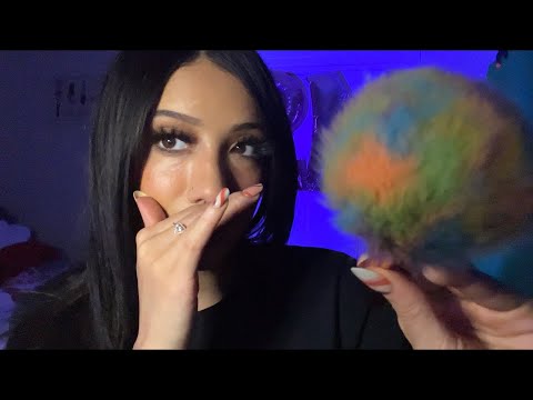 ASMR| Inaudible whispers + face brushing 👄 (Personal attention, mouth sounds..)