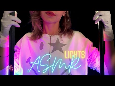 ASMR | Light Triggers | Rubbing & Scratching My Led Lights with Gloves (No Talking)