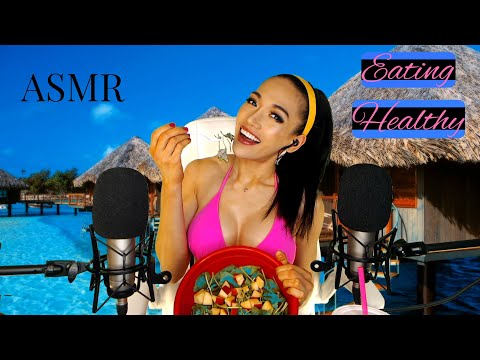 ASMR Mukbang (Eating Healthy, Crunchy Eating Sounds)