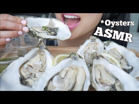ASMR FRESH RAW GIANT OYSTERS หอยนางรมใหญ่ (EATING SOUND) NO TALKING | SAS-ASMR