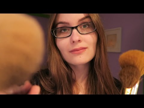 ASMR Face Brushing with Different Brushes