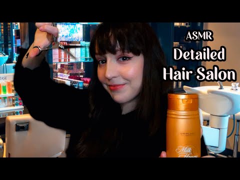 ⭐ASMR [Sub] Realistic Hair Salon; Shampoo, Haircut, Hair Treatment & Styling (Layered Sounds)