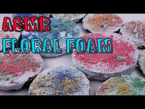 Crushing Comet Paste Covered Floral Foam - Satisfying Floral Foam ASMR