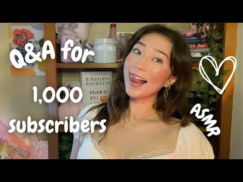 Q&A for 1,000 subscribers! ASMR | whispering | tapping