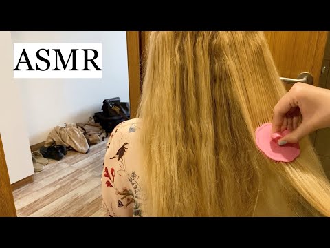 ASMR hair brushing & blow drying with ventilation sound *white noise* (NO TALKING)
