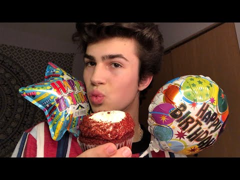 ASMR- Birthday Party [Roleplay] (Multiple triggers, Cupcake) 🎂  🎁