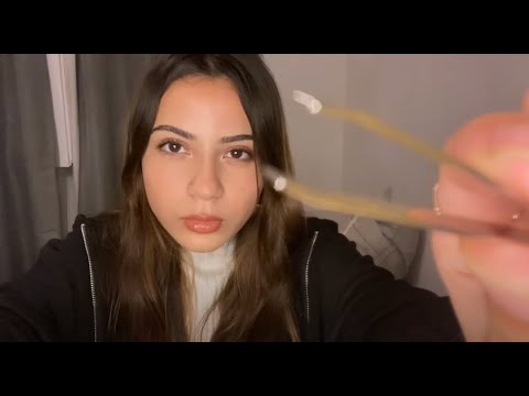 asmr- doing your eyebrows in 1 minute FASTTT
