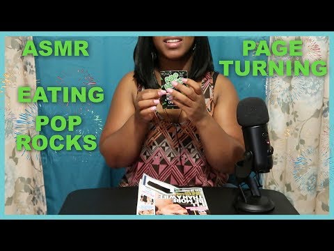 ASMR | PAGE TURNING | WITH FINGER LICKING | EATING POP ROCKS #11