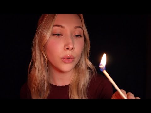 ASMR Warm & Comforting Light Triggers 🔥 (red light, match lighting, fire crackling sounds)