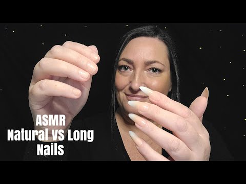 ASMR Long Nails VS Natural Nails