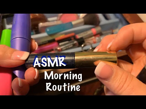 ASMR Mama's morning routine (No talking) Lids, makeup, perfume, toiletries/looped 1 time