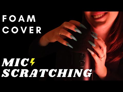 ASMR - FAST and AGGRESSIVE MIC SCRATCHING FOAM cover| Lot of SOFT SPOKEN,HUMMING,Personal attention