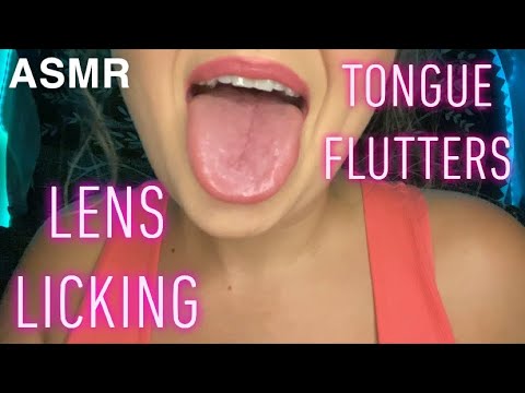 ASMR | lens licking + tongue flutters 😛💦 CURE YOUR TINGLE IMMUNITY ⚡️