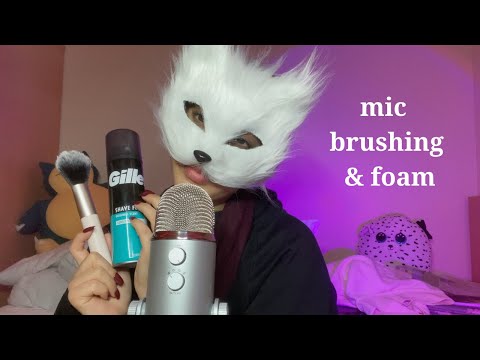 ASMR Mic Brushing and Foam | INTENSE TINGLES