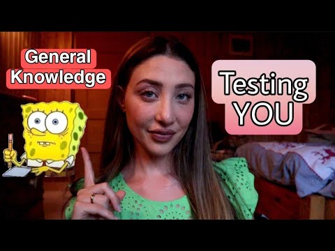 ASMR TESTING YOU 😬 EASY GENERAL KNOWLEDGE QUESTIONS | WHISPERING AND TRIGGER WORDS ASMR