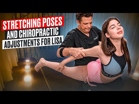 PHENOMENAL BODY STRETCHING WITH FOOT MASSAGE | ASMR CRACKS WITH CHIROPRACTIC ADJUSTMENT FOR LISA