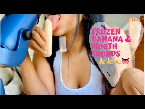 ASMR Frozen Banana {Mouth Sounds} {Indian Girl}