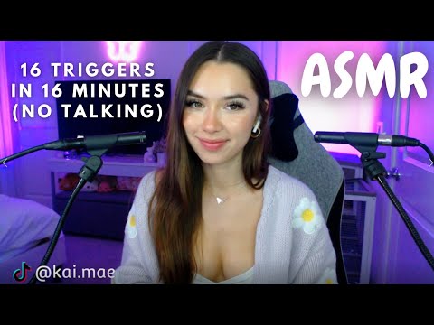 ASMR 16 Triggers in 16 Minutes (No Talking)