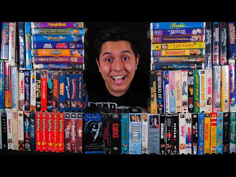 ASMR | My ENTIRE Vintage VHS Movie Collection! (1 HOUR+)