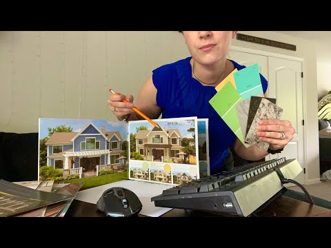 ASMR Designing Your Dream Home Pt 2 (writing, typing, page turning, tracing, fabric sounds)