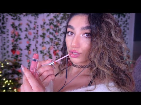 ASMR | 25 Layers Of Lipgloss (Kisses, Counting, Tracing, Mouth Sounds)