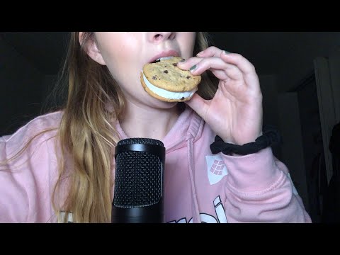 ASMR Mouth Sounds || Eating A Ice-cream Sandwich