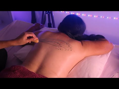 ASMR | Relaxing oil scalp and back massage | Massagem relaxante
