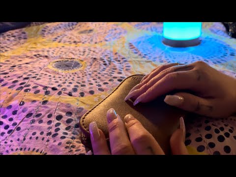 ASMR ✨ Fast tapping & scratching on plastic, textured glass, leather, mesh, fabric 💅🏽✨