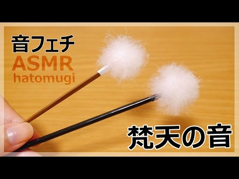 [ASMR] 耳かき(梵天)の音 Ear Cleaning#1 [声なし-No Talking]