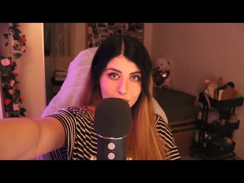 ASMR Close Up Inaudible Whispering And Mouth Sounds