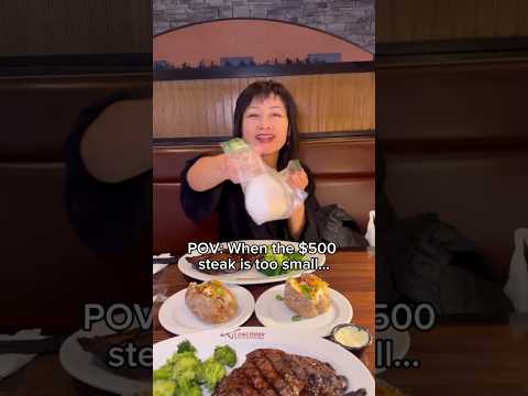 POV: When the $500 steak is too small... #shorts #viral #mukbang