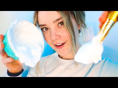 ASMR Men’s SHAVE BARBER Roleplay! Shaving cream sounds, Skincare, Whispers