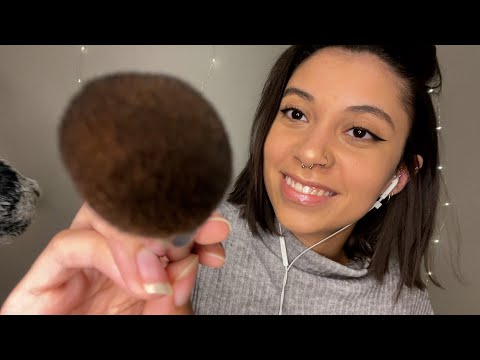 ASMR Brushing Your Face (Personal Attention, Tracing, Mic Brushing & MORE)