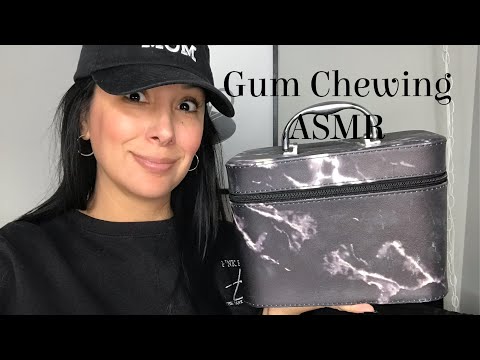 Gum Chewing ASMR: GRWM simple makeup application