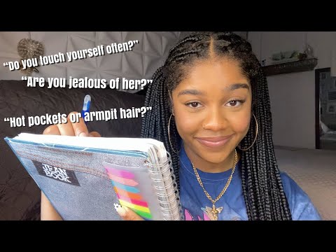 ASMR- Asking You EXTREMELY Personal Questions Pt.2 😋📝(WRITING SOUNDS, PEN NOMS)
