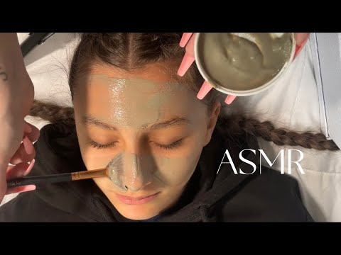 ASMR | relaxing pamper session with my sister 🫧 | cleansing, facemask, close up extraction 🧘🏻‍♀️