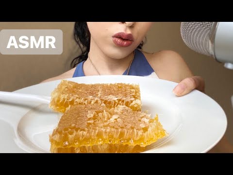 ASMR Eating Raw HoneyComb ~ Sticky, Satisfying Mouth Sounds