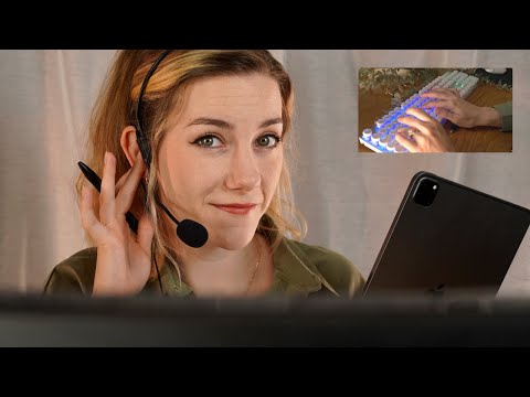 ASMR 🏥 You're the Disgruntled Medical Receptionist's Favorite Patient | Clicky Typing, Check-In RP