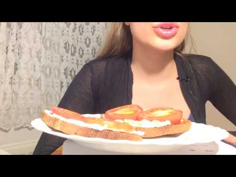 Avocado & Soft Cheese on Toast (ASMR Eating Sounds)