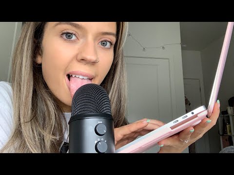 ASMR| KEYBOARD TYPING WITH MOUTH SOUNDS