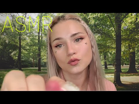 ASMR Doing Your Makeup for a Photoshoot in a Park (long nails tapping)