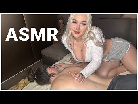 ASMR MASSAGE FOR MY FRIEND | Real Person Back Tracing
