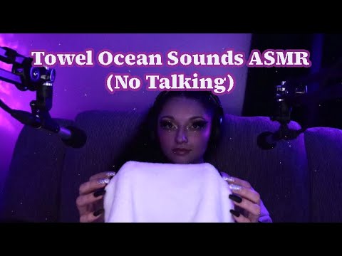 Binaural Towel Ocean Sounds ASMR (No Talking)